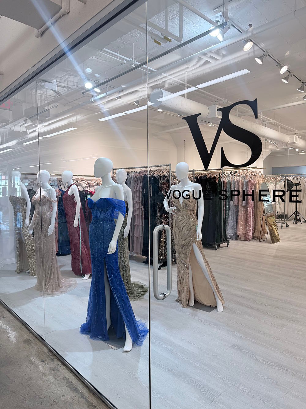 Vogue Sphere Interior Evening Gown Display
